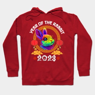 Happy Chinese New Year 2023 Year Of The Rabbit Pop Art Hoodie